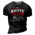 Korte Name Shirt Korte Family Name V2 3D Print Casual Tshirt Vintage Black