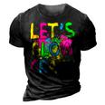 Lets Glow Crazy Glow Party 80S Retro Costume Party Lover 3D Print Casual Tshirt Vintage Black