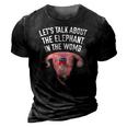 Lets Talk About The Elephant In The Womb Feminist 3D Print Casual Tshirt Vintage Black