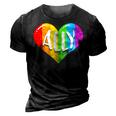 Lgbtq Ally For Gay Pride Men Women Children 3D Print Casual Tshirt Vintage Black