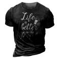 Life Is Better On The Porch Drinking Funny Design 3D Print Casual Tshirt Vintage Black