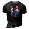 Love Para Life Gnome Usa Flag 4Th Of July Patriotic 3D Print Casual Tshirt Vintage Black