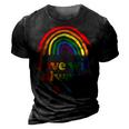Love Will Always Win Pride Rainbow Kid Child Lgbt Quote Fun 3D Print Casual Tshirt Vintage Black