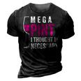 Mega Pint I Thought It Necessary Wine Glass Funny 3D Print Casual Tshirt Vintage Black