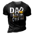 Mens Construction Dad Birthday Crew Party Worker Dad 3D Print Casual Tshirt Vintage Black