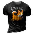 Mens Corgi Dad Like A Regular Dad Only Cooler - Funny Corgi 3D Print Casual Tshirt Vintage Black