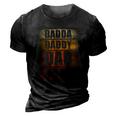 Mens Dada Daddy Dad Bruh Fathers Day 3D Print Casual Tshirt Vintage Black