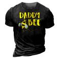Mens Daddy Bee Family Matching Beekeeping Dad Papa Men 3D Print Casual Tshirt Vintage Black