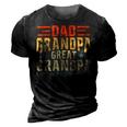 Mens Fathers Day From Grandkids Dad Grandpa Great Grandpa 3D Print Casual Tshirt Vintage Black
