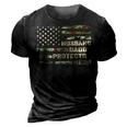 Mens Husband Daddy Protector Hero Fathers Day Flag Gift 3D Print Casual Tshirt Vintage Black