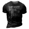 Mens Loan Officer Husband Daddy Protector Hero Fathers Day Dad 3D Print Casual Tshirt Vintage Black