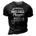 Mens My Favorite Baseball Player Calls Me Bonus Dad Funny Bonus 3D Print Casual Tshirt Vintage Black