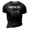 Mens Nigerian Dad Definition Design - Funny Nigerian Daddy Flag 3D Print Casual Tshirt Vintage Black
