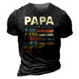 Mens Papa Man Myth Legend Since November 1974 47Th Birthday Vintage 3D Print Casual Tshirt Vintage Black