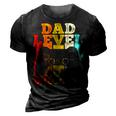 Mens Pregnancy Announcement Dad Level Unlocked Soon To Be Father V2 3D Print Casual Tshirt Vintage Black