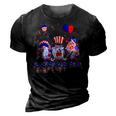 Merica Gnomes Happy 4Th Of July Us Flag Independence Day 3D Print Casual Tshirt Vintage Black