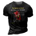 My Spirit Animal Is A Grumpy Chicken Who Slaps 3D Print Casual Tshirt Vintage Black