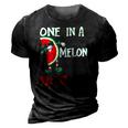 One In A Melon Daddy Dabbing Watermelon 3D Print Casual Tshirt Vintage Black