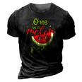 One In A Melon Daddy Watermelon Funny Family Matching Men 3D Print Casual Tshirt Vintage Black