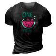 One In A Melon Papa Watermelon Family Matching 3D Print Casual Tshirt Vintage Black