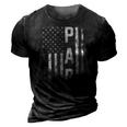 Pap Gift America Flag Gift For Men Fathers Day 3D Print Casual Tshirt Vintage Black