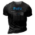 Papa Like A Grandfather Only Cooler Definition Gift Classic 3D Print Casual Tshirt Vintage Black