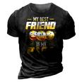 Papa Tee My Best Friend Is My Papa Funny Gift Tees 3D Print Casual Tshirt Vintage Black