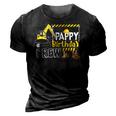 Pappy Birthday Crew Construction S Gift Birthday 3D Print Casual Tshirt Vintage Black