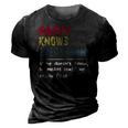 Pappy Knows Everything If He Doesnt Know Fathers Day 3D Print Casual Tshirt Vintage Black