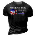 Patriotic Guitar - Tone Of The Brave 3D Print Casual Tshirt Vintage Black
