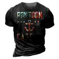 Patriotic Pontoon Captain Vintage Us Flag July 4Th Boating 3D Print Casual Tshirt Vintage Black