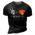 Peace Love Fall Peace Love Pumpkin 3D Print Casual Tshirt Vintage Black