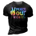 Peace Out 6Th Grade 2022 Graduate Happy Last Day Of School 3D Print Casual Tshirt Vintage Black