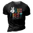 Peace Out First Grade Last Day Of School 2022 Graduation 3D Print Casual Tshirt Vintage Black