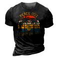 Peace Out First Grade Last Day Of School Graduation Student 3D Print Casual Tshirt Vintage Black