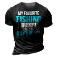 Pops Grandpa Fishing Gift My Favorite Fishing Buddy Calls Me Pops 3D Print Casual Tshirt Vintage Black
