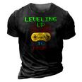 Promoted To Pappy Unlocked Gamer Leveling Up 3D Print Casual Tshirt Vintage Black