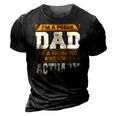 Proud Dad Of Awesome Actuary Fathers Day Gift 3D Print Casual Tshirt Vintage Black