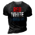 Red White And Blessed Independence Day 4Th Of July Patriotic 3D Print Casual Tshirt Vintage Black