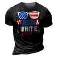 Red White And Cool Sunglasses 4Th Of July Toddler Boys Girls 3D Print Casual Tshirt Vintage Black