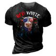 Red White And Moo 4Th Of July Cow Usa Flag Farmer Patriotic 3D Print Casual Tshirt Vintage Black