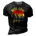 Reel Cool Papa Funny Fishing Fathers Day 3D Print Casual Tshirt Vintage Black