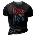 Rose In The Usa Cute Drinking 4Th Of July 3D Print Casual Tshirt Vintage Black