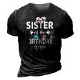 Sister Of The Birthday Boy Dog Lover Party Puppy Theme 3D Print Casual Tshirt Vintage Black