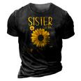 Sister Of The Birthday Girl Sunflower Family Matching Party 3D Print Casual Tshirt Vintage Black