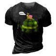 Snail Riding Turtle Funny Gift 3D Print Casual Tshirt Vintage Black