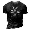 Soul Road With Flying Birds 3D Print Casual Tshirt Vintage Black