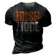 St Patricks Day Beer Drinking Ireland - Irish Mode On 3D Print Casual Tshirt Vintage Black