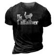 The Catfather Persian Cat Lover Funny Father Cat Dad 3D Print Casual Tshirt Vintage Black