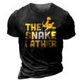 The Snake Father Funny Reptile Owner 3D Print Casual Tshirt Vintage Black